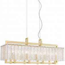 Φωτιστικό Κρεμαστό 8xG9 230V Χρυσαφί με Κρύσταλλα PALACE 003064-020100